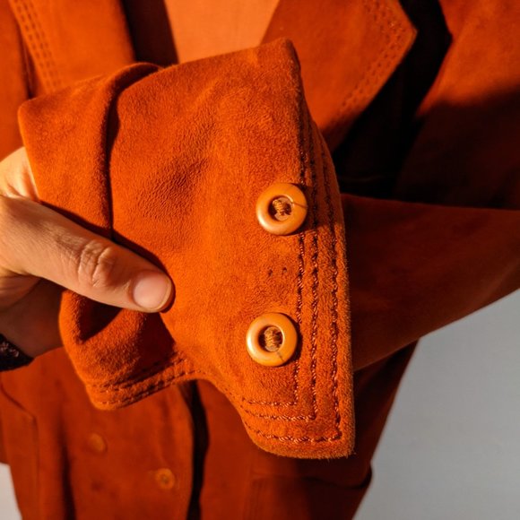 John Harden leather women's vintage jacket - burnt orange/rust - Picture 3 of 5